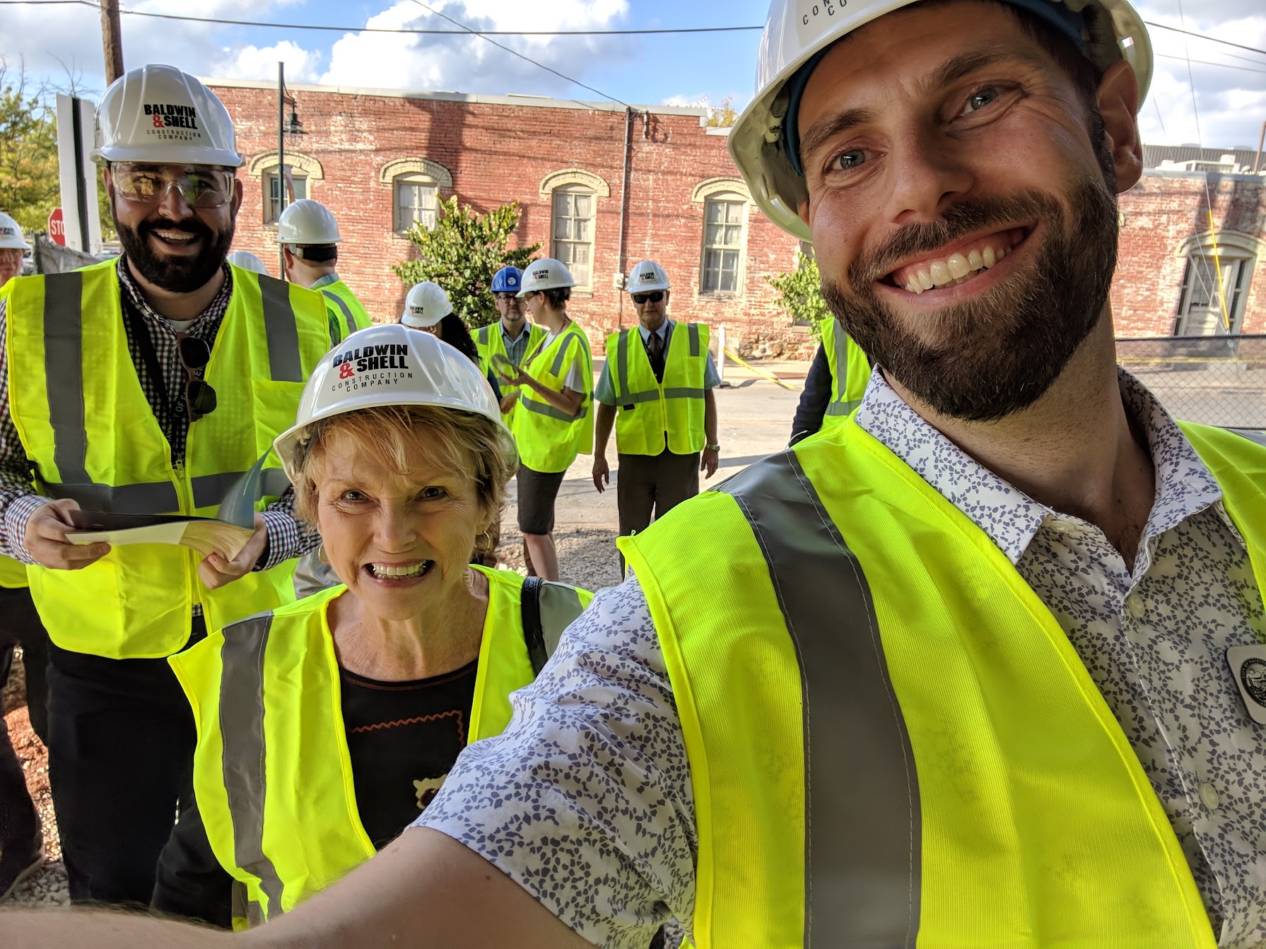 Kyle touring the downtown theater construction site